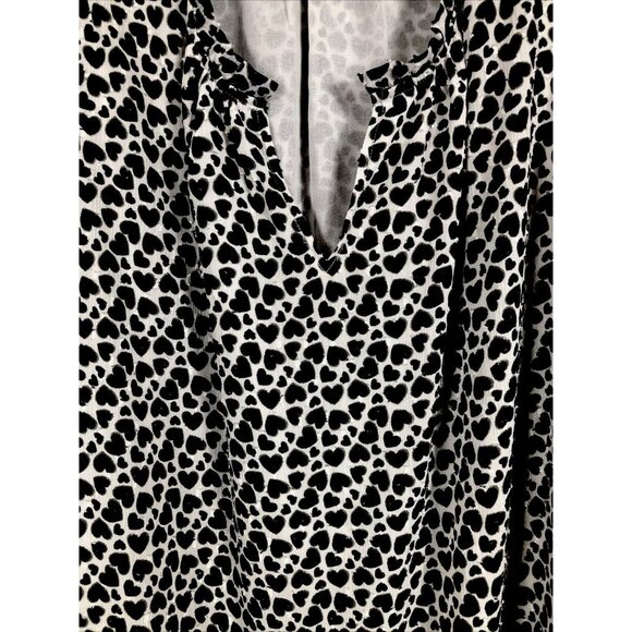 Carolina Belle Montreal Blouse Women’s Large Top Black And White Lined Shirt - Picture 8 of 14